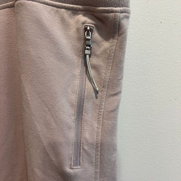 Old Navy Womens Beige Jogger Pants XL XXL Dynamic Fleece Zip Pockets Drawstring* - Picture 3 of 11